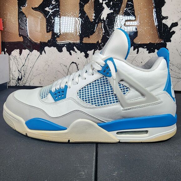 2012 Nike Air Jordan 4 Military Blue Size 13 [308497-105] White Blue OG Tab Swap main image 11